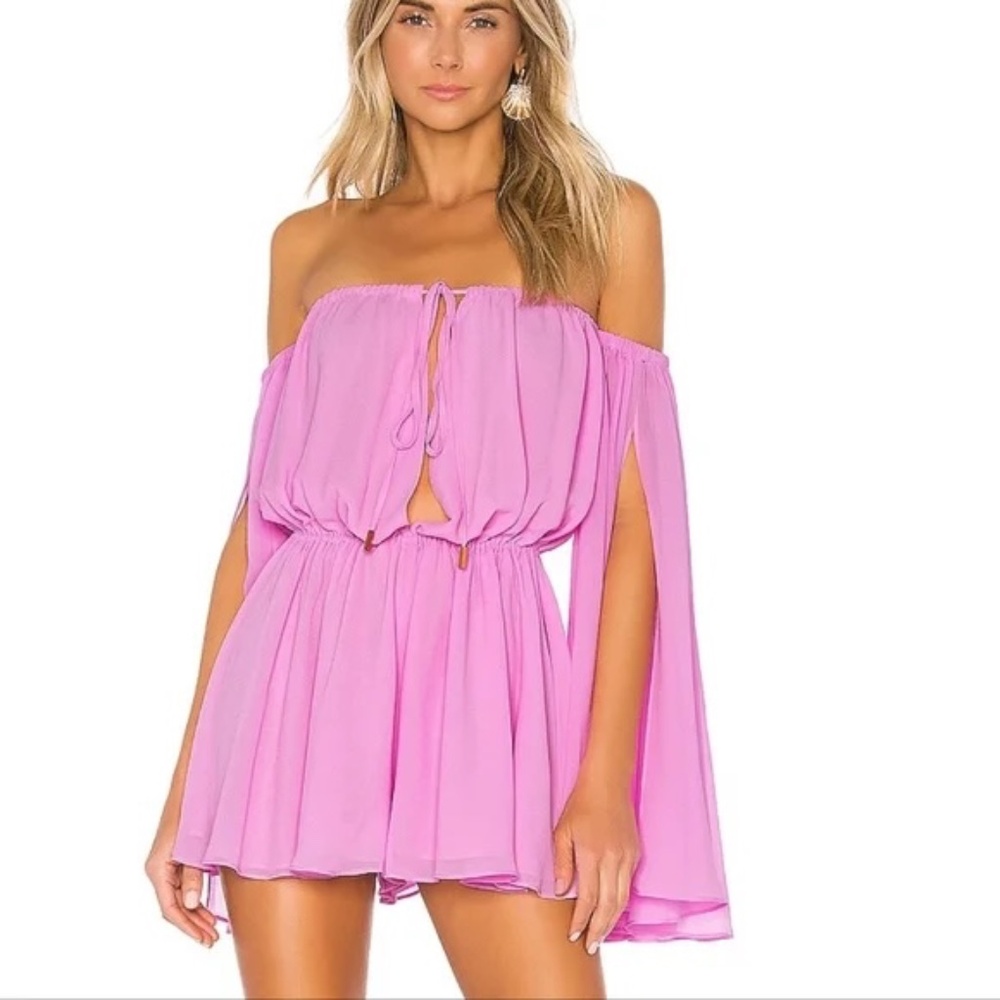 Michael Costello x REVOLVE Mishka Romper in Lilac Medium